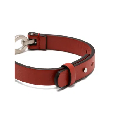 Ferragamo Double-gancini Bracelet In Red