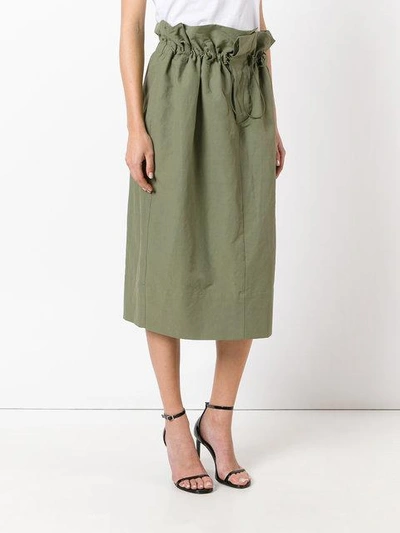Shop Stella Mccartney Paper Bag Waist Skirt In Green