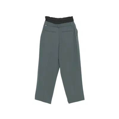 System Pleated Drawstring Trousers In Gray