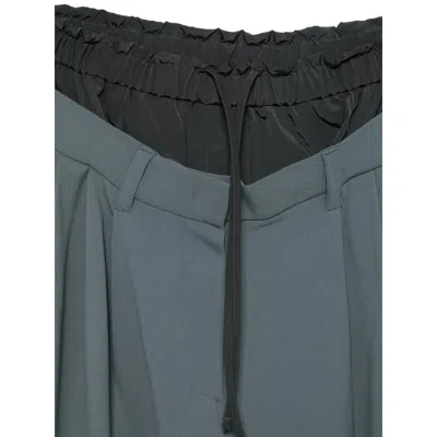 System Pleated Drawstring Trousers In Gray