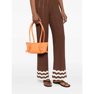 Hereu Orange Fleca Medium Shoulder Bag In Orange