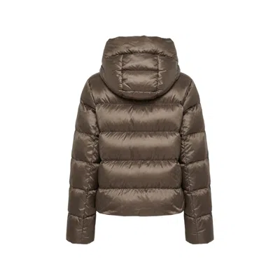 Max Mara Quilted Puffer Down Jacket In Multi