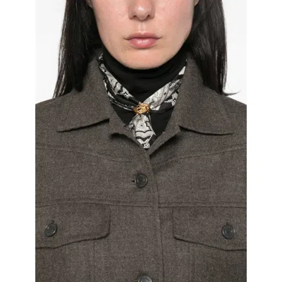Max Mara Button-up Single Breasted Jacket In Green
