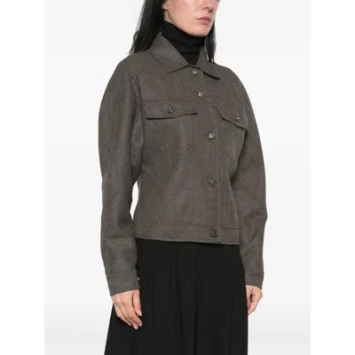Max Mara Button-up Single Breasted Jacket In Green