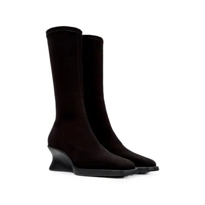 Camper Stretch Recycled Nylon Wedge Boot In Multi