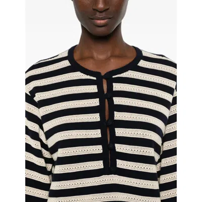 Frame The Easy Captain Stripe Sweater In Multi