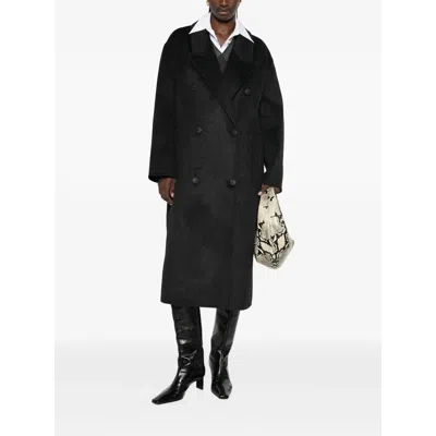 The Dynamis Studio Double-breasted Coat In Black