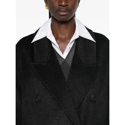 The Dynamis Studio Double-breasted Coat In Black