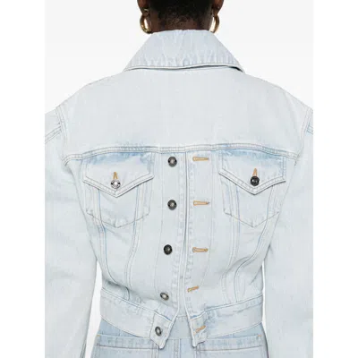 Givenchy Classic Collar Button-front Jacket With Back-to-front Effect In Blue