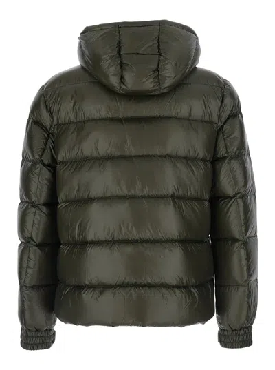 Hèskimo Short Semi-shiny Technical Down Jacket In Green