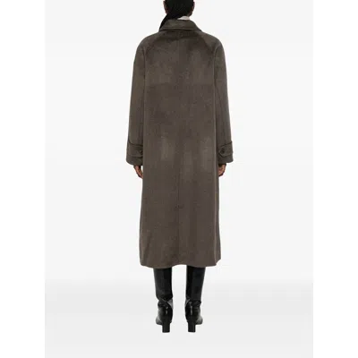The Dynamis Studio Single-breasted Wool-blend Coat In Brown