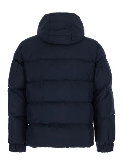 Hèskimo Quilted Technical Fabric Down Jacket In Blue
