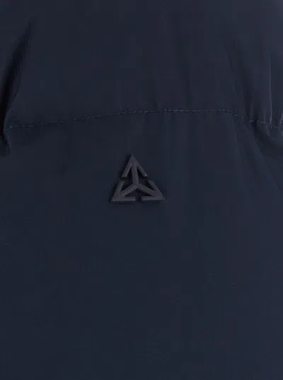 Hèskimo Quilted Technical Fabric Down Jacket In Blue