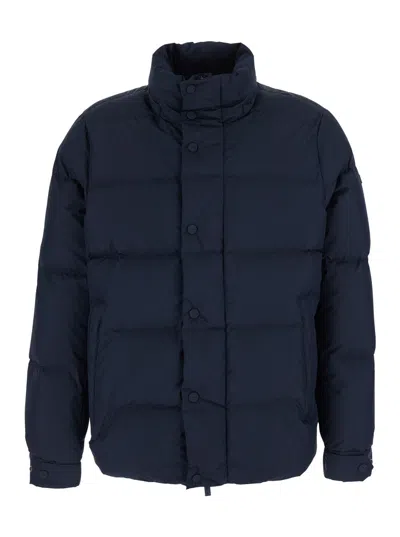 Hèskimo Quilted Technical Fabric Down Jacket In Blue