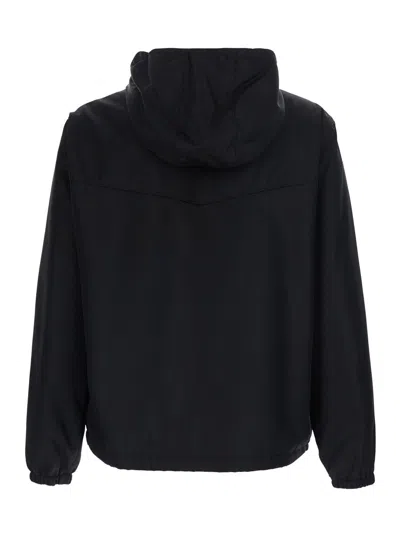 Versace Tech Fabric Jacket In Black