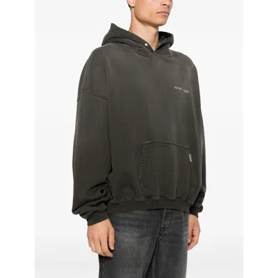 Represent Mens Brand-print Relaxed-fit Cotton Hoody Ash Xs In Gray