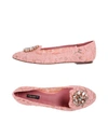 Dolce & Gabbana Loafers In Salmon Pink