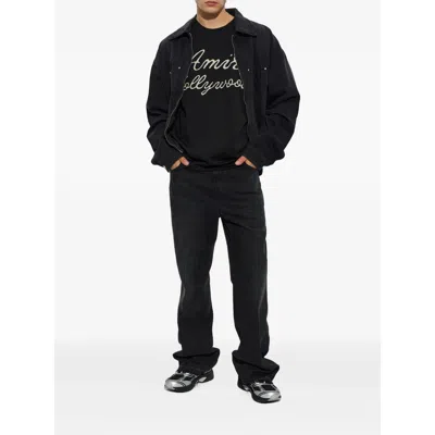 Amiri Oversized Fit Hollywood Script Tee In Black