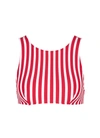 ARAKS 'Joy' stripe high neck swim top