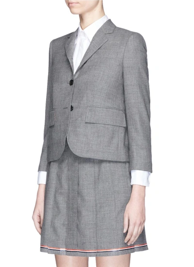 Shop Thom Browne Wool Cropped Classic Blazer