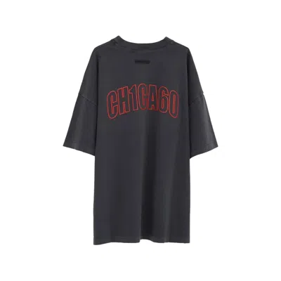 Essentials Chicago 90s Cotton T-shirt In Gray