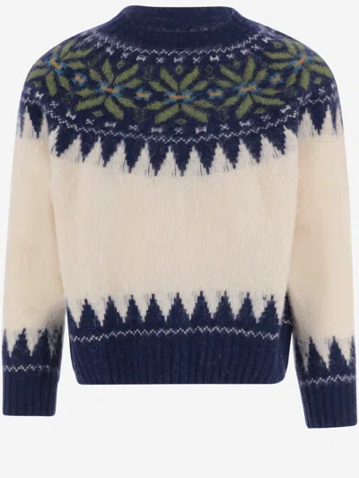 Howlin' Howlin Wool Sweater With Jacquard Pattern In Multi