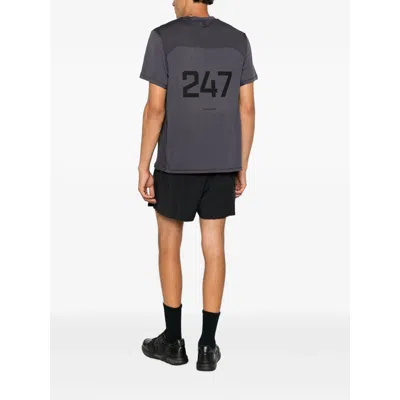 Represent 247 Mesh-panel T-shirt In Gray