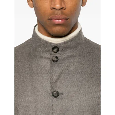 Tagliatore Klein Button-up Patch-pocket Jacket In Gray