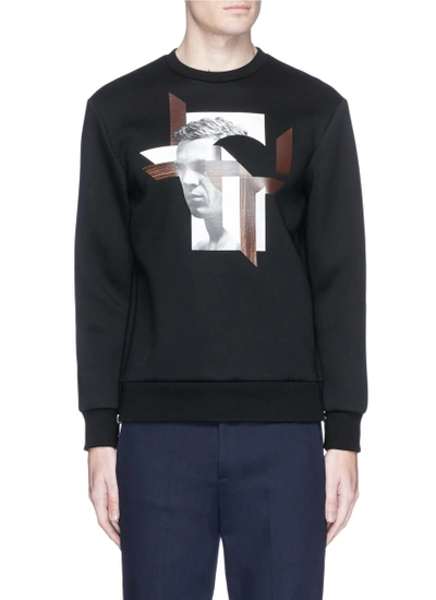 Shop Neil Barrett Portrait Print Sweatshirt