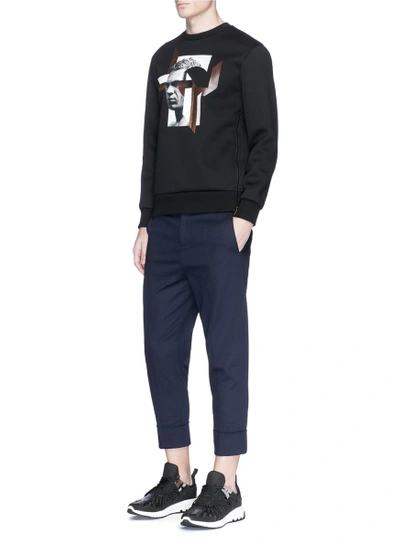 Shop Neil Barrett Portrait Print Sweatshirt