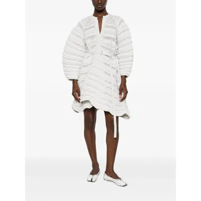 Cfcl Belted Ribbed-knit Jacket In White