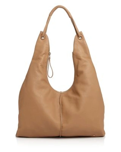 Halston Heritage Ali Sack Large Leather Hobo In Nude