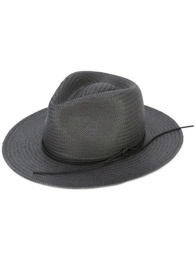 Shop Rag & Bone - Packable Straw Fedora Hat  In Grey