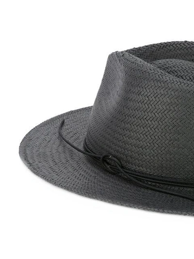 Shop Rag & Bone - Packable Straw Fedora Hat  In Grey