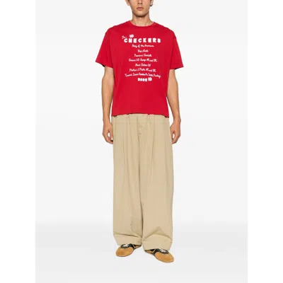 Bode Feed Graphic-print T-shirt In Red