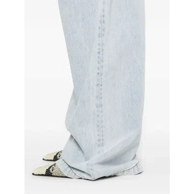 Entire Studios Wide-leg With Front Split Jeans In Blue