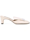 Sergio Rossi Logo Plaque Mules - Neutrals