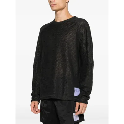 Satisfy Waffle-knit Raglan-sleeve Sweater In Brown