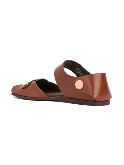 Shop Stella Mccartney Flat Closed Toe Sandals