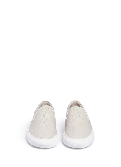 Shop Common Projects Perforated Leather Skate Slip-ons In Neutral