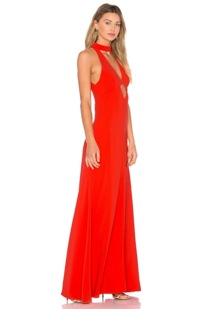 Shop Jill Jill Stuart High Neck Gown In Tangerine