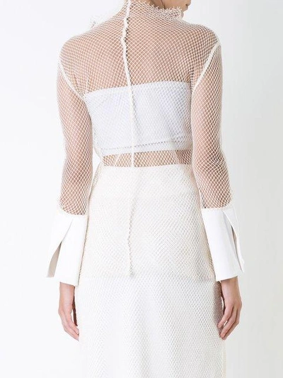 Shop Christopher Esber 'tilted Cuffed Sheer' Top