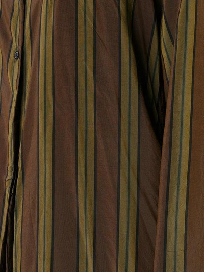 Shop Rundholz Striped Shirt Dress - Brown