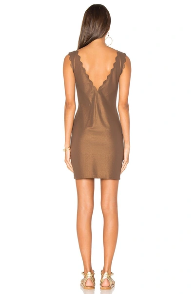 Shop Marysia Amagansett Tie Dress In Metallic Brown