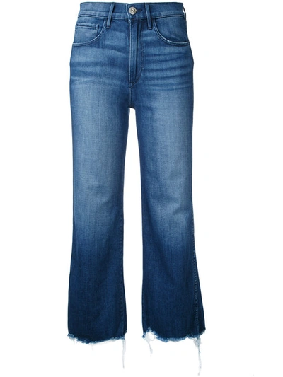 3x1 Cropped Flared Jeans In Blue