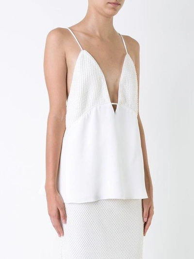 Shop Christopher Esber 'sheer Grid Reaction' Cami Top