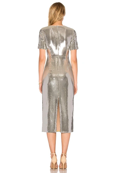 Shop Diane Von Furstenberg Sequin Dress In Silver & Nectar