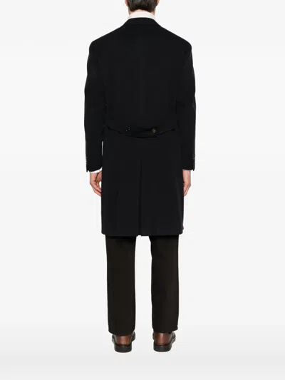 Corneliani Double-breasted Button-fastening Coat In Blue