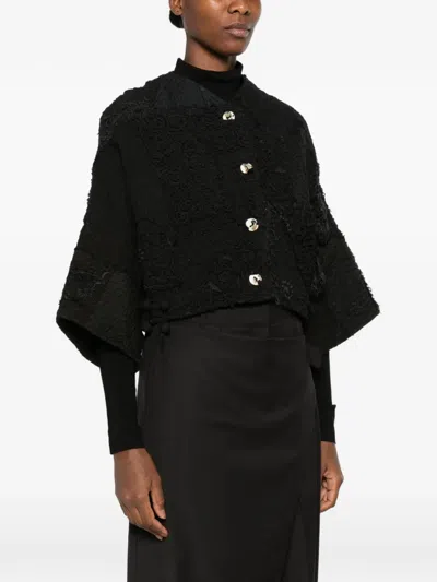 By Walid Bella Patchwork Fringed Jacket In Multi