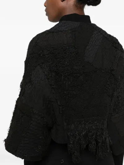 By Walid Bella Patchwork Fringed Jacket In Multi